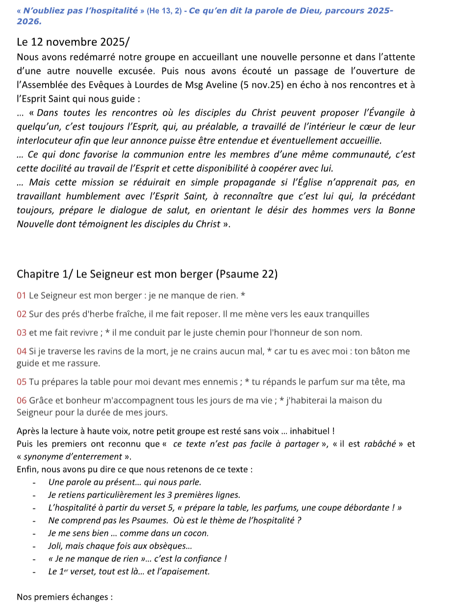 Rencontres bibliques 1